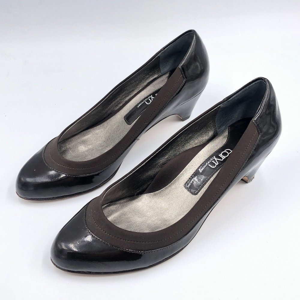 Taryn Rose Low Wedge Heels in Chocolate